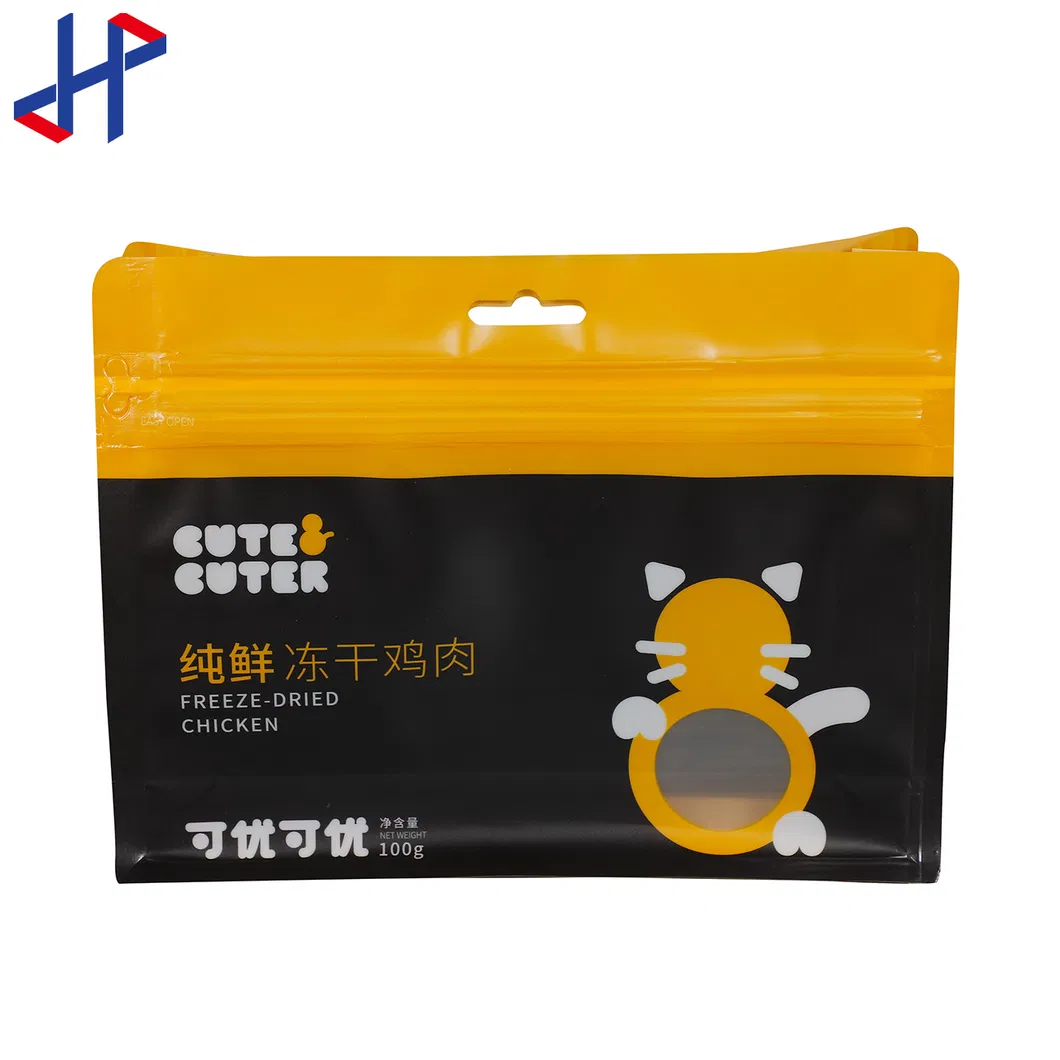 Custom Printing Design Pet Food Packaging Bag Dog Food Cat Food Zipper Moisture-Proof Sealing Kraft Paper Composite Square Bottom Independent Bag