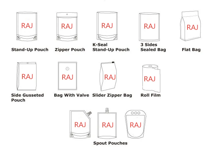 Custom Printing Food Stand-up Package Pouch Bag with Clear Bottom Gusset