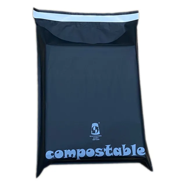 Customized 100 Compostable Large Courier Bag Adhesive Plastic Bag for Mail Packing