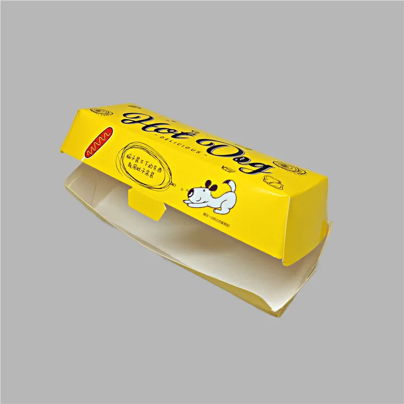 Customized Disposable Chip Box Chicken Nuggets Box Foldable Baked White Card Deep-Fried Snack Bo