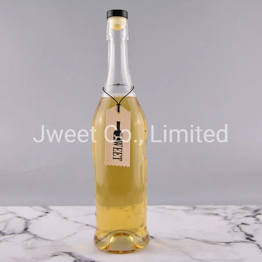 Customized Unique Embossed Super Flint Whisky Glass Bottle 750ml