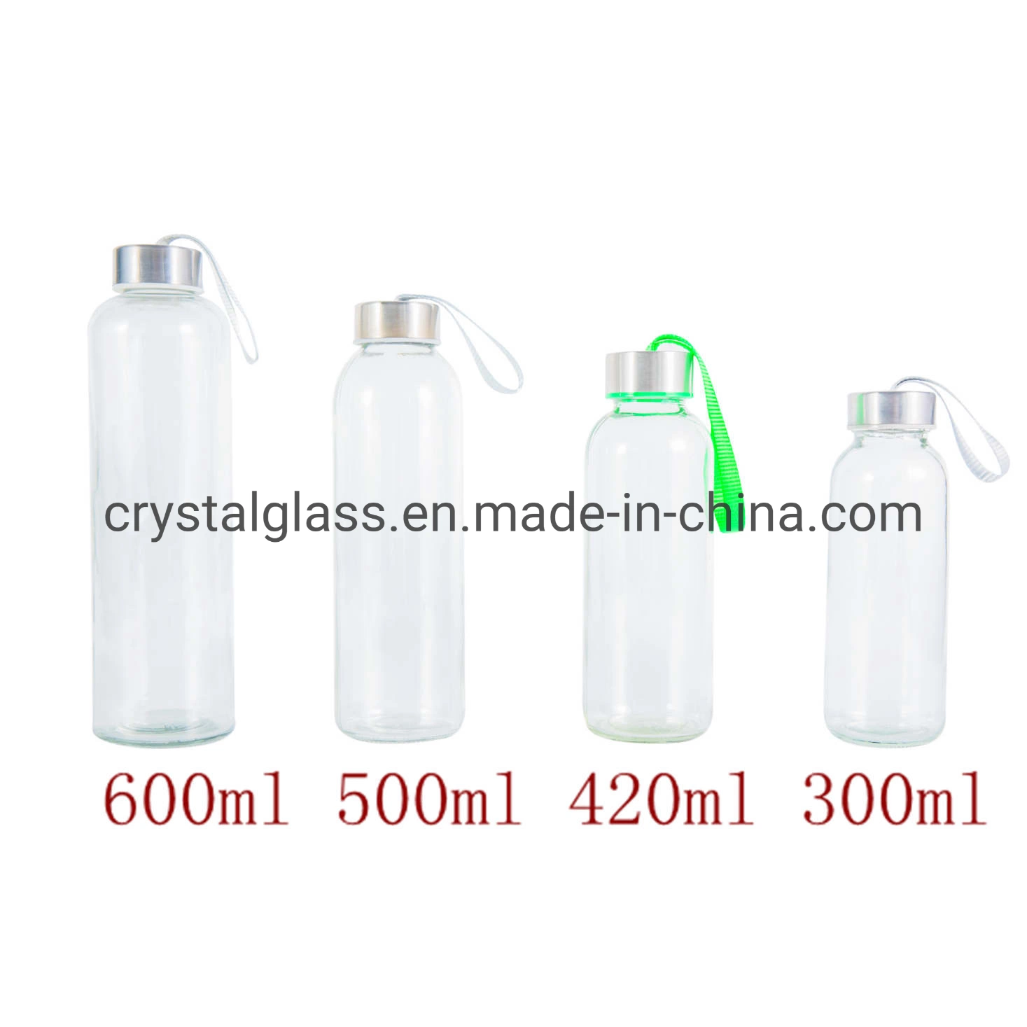 Customized Water Glass Bottle Drinks Juice Beverage Glass Bottleoem 300ml 420ml 500ml 750ml 1L