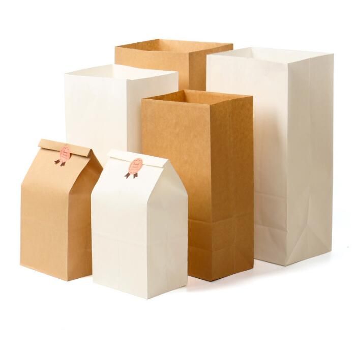 Disposable Paper Bag Brown Kraft Paper Bag Gift Bags Packing