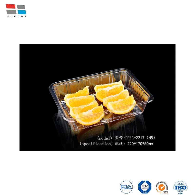 Dpbg-Fg2 Plastic Clear Tray Disposable Fresh Meat Vegetable Fruit Tray
