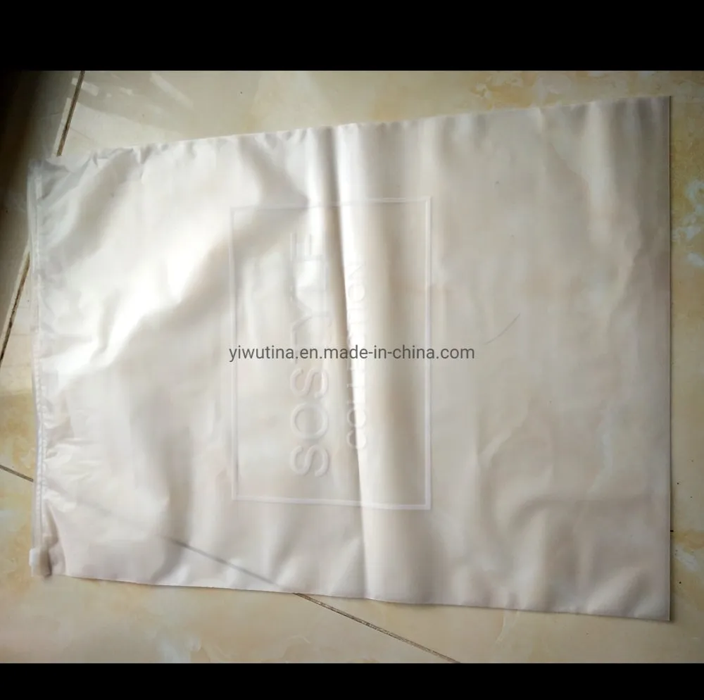 Factory Printing Glossy Black PE Plastic Zipper Bag for Socks/Clothing Packing Bags