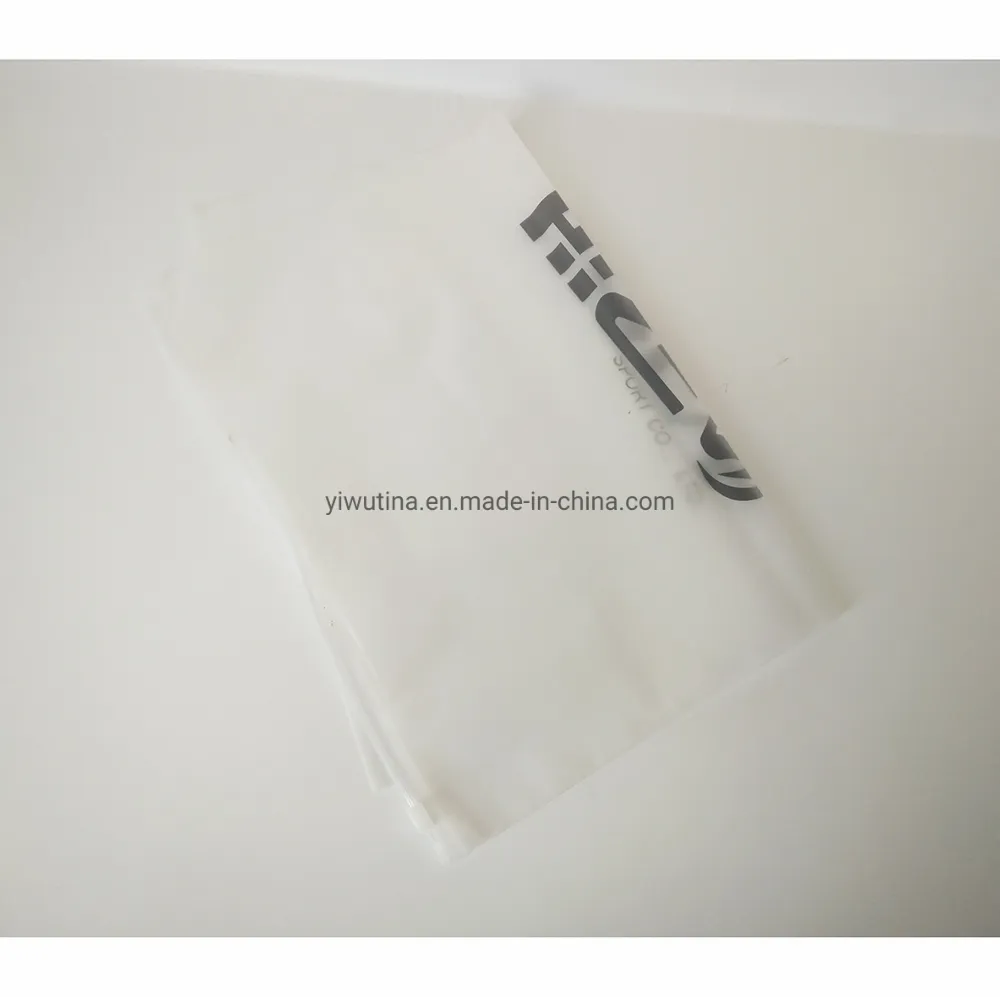 Factory Printing Glossy Black PE Plastic Zipper Bag for Socks/Clothing Packing Bags