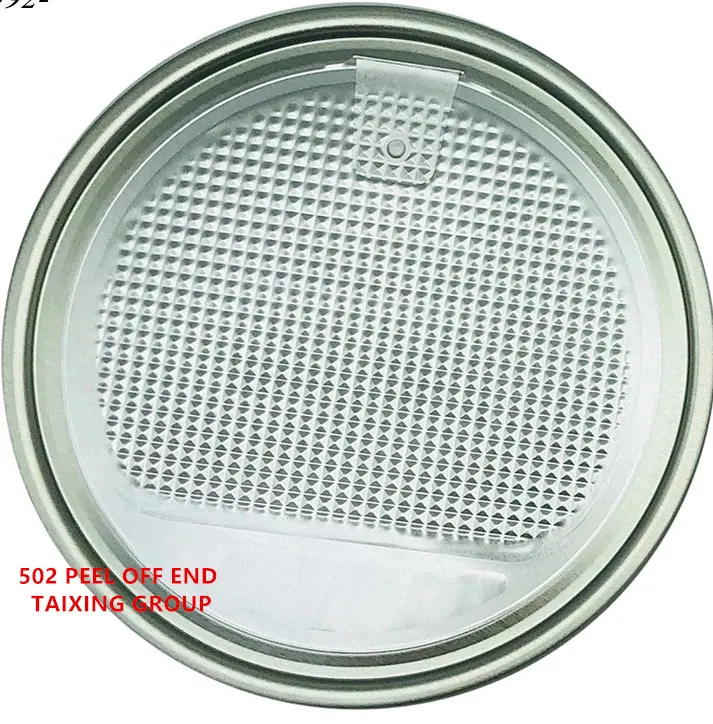 Food Can Cover 502# 126mm Aluminium Peel off End