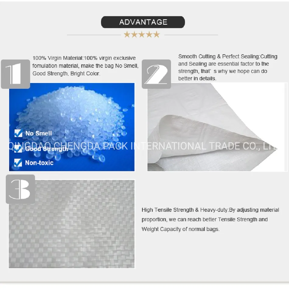 Food Packaging Bags PP Woven Bag for Packing Salt Sugar