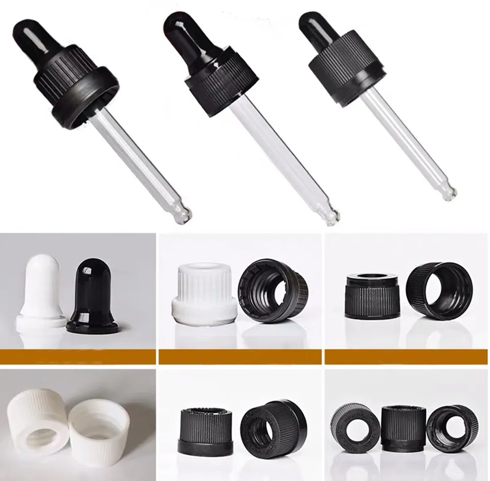 Glass Dropper Pipette with Straight Tips or Curved Tips