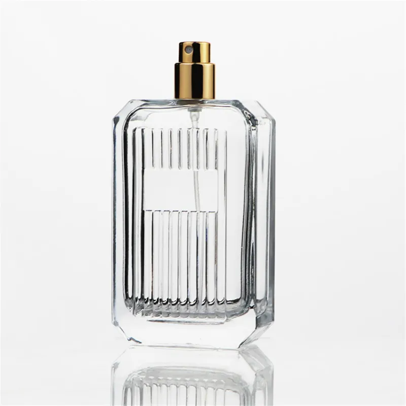 Glass Perfume Spray Bottle Custom Square Bayonet 55ml Perfume Bottle Cosmetic Bottle Portable