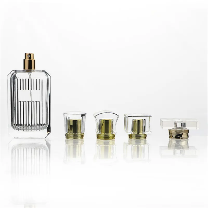 Glass Perfume Spray Bottle Custom Square Bayonet 55ml Perfume Bottle Cosmetic Bottle Portable