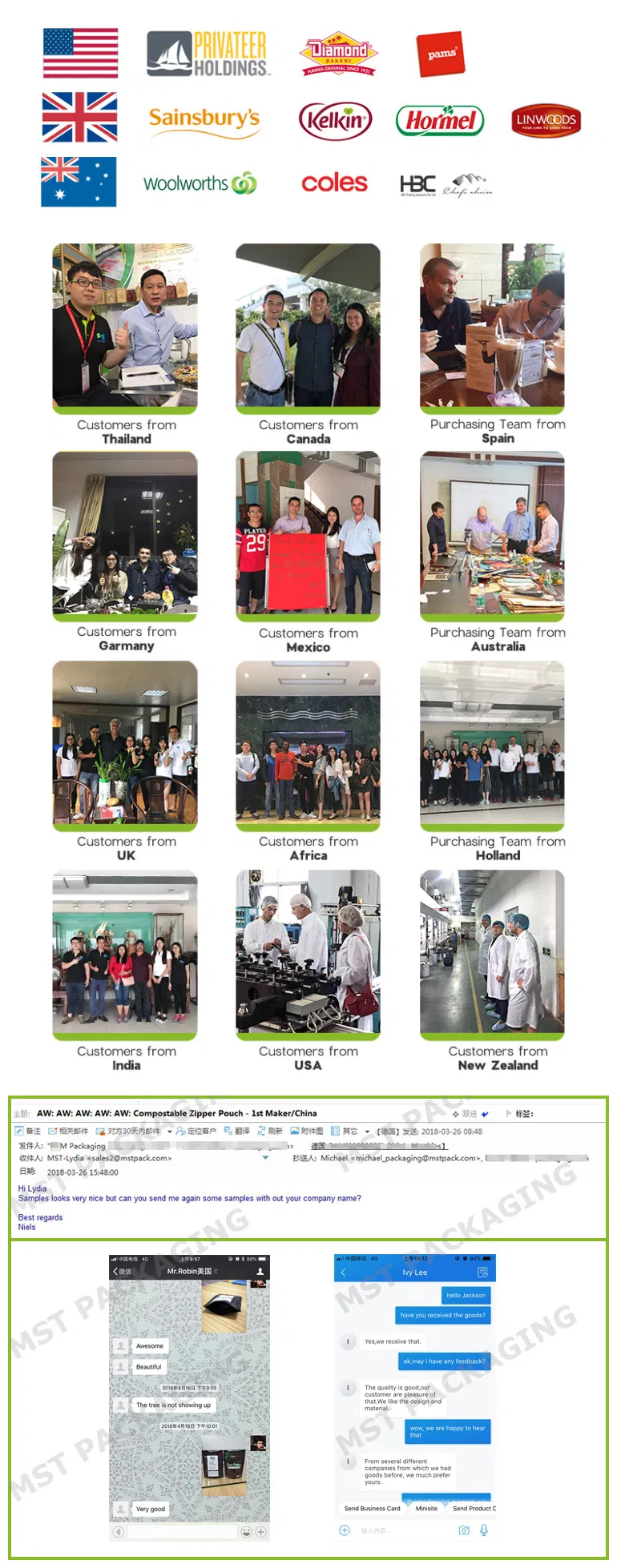 Good Seal Ability Block Bottom PLA Plastic Price Supplier in China