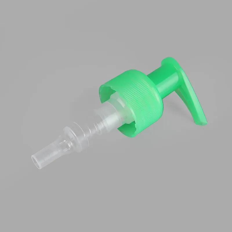 Green Lotion Pump 28/410 Left Right Plastic Lotion Pump Dispenser
