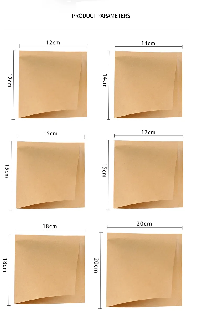 Greeseproof Compostable Cone Basket Liner for French Fries Chips Chicken