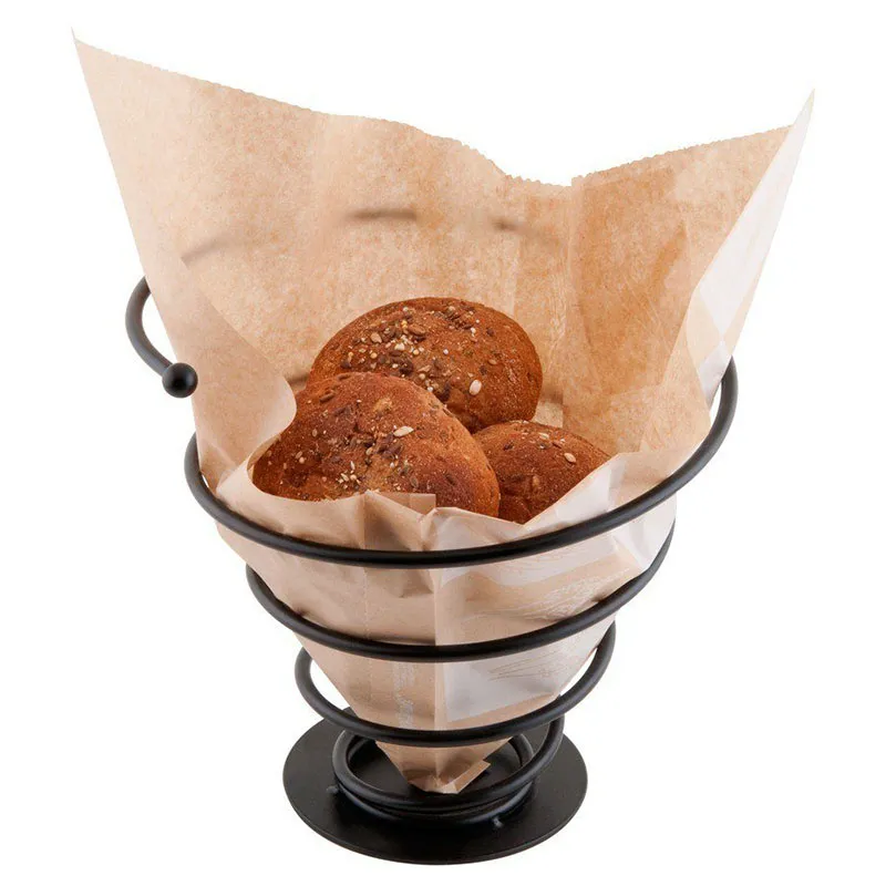 Greeseproof Compostable Cone Basket Liner for French Fries Chips Chicken