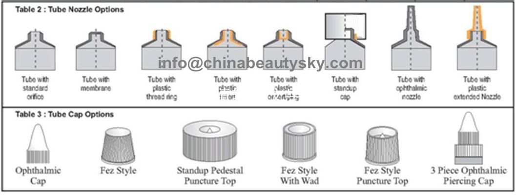 Hair Dye Cream Aluminium Collpasible Tubes for Cosmetic Cream