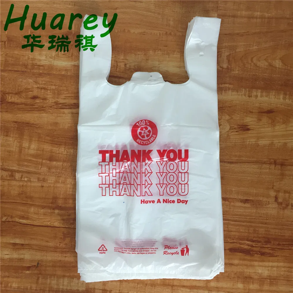 HDPE Vest Handle Plastic Carrier Bag for Shopping