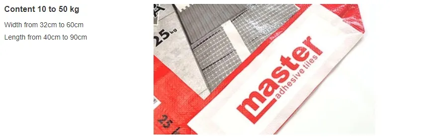 High Quality Laminated Block Bottom PP Valve Bag for Cement Concrete 20kg 50kg