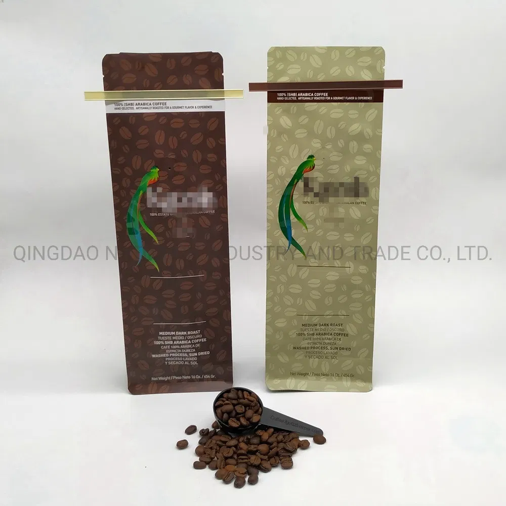 High Style 16oz/1lb Plastic Coffee Bag with Valve and Zipper