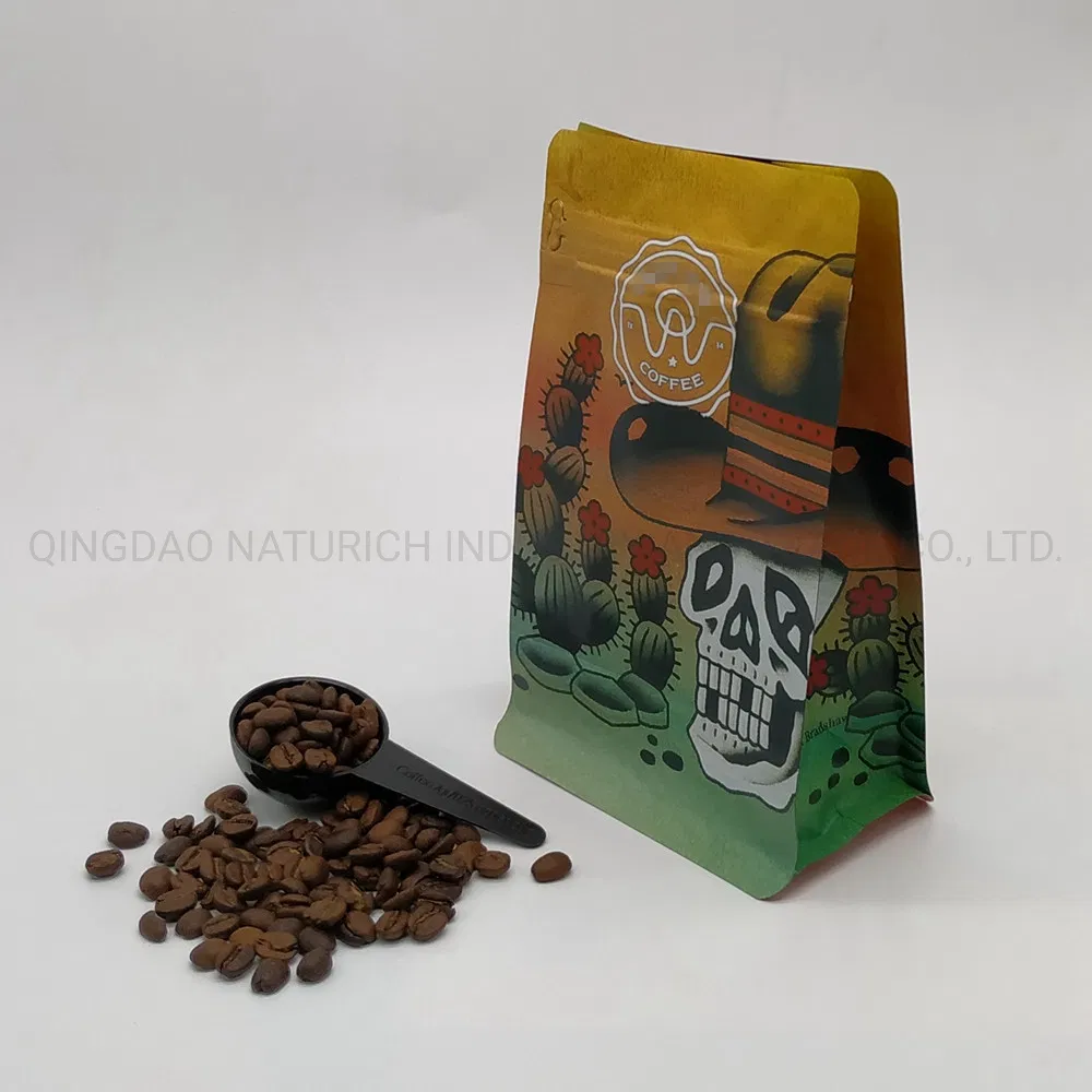 High Style 16oz/1lb Plastic Coffee Bag with Valve and Zipper