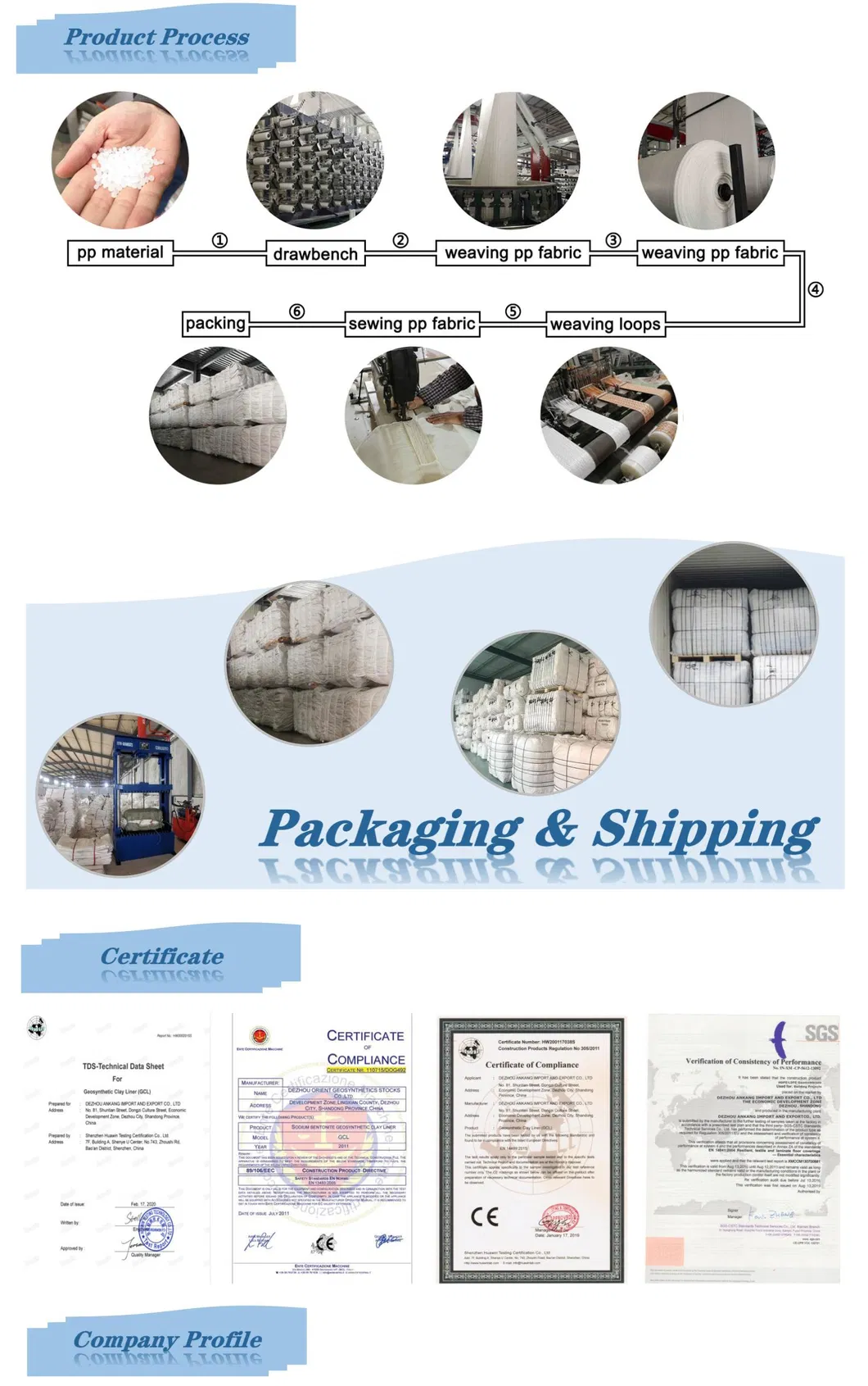 High Tensile Strength PP Jumbo Bulk Ton Bag for Industry