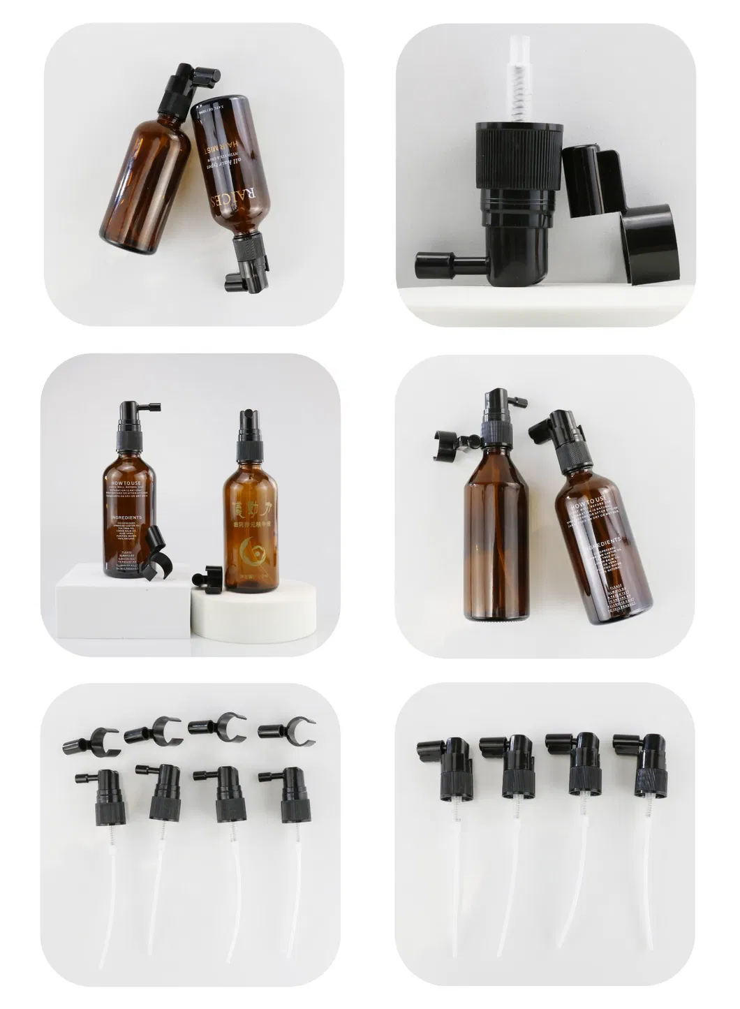 Hot Sale 8 Oz Glass Spray Clear Bottle Essential Oils or Cleaning Products Container with Sprayer or Leak Proof Cap