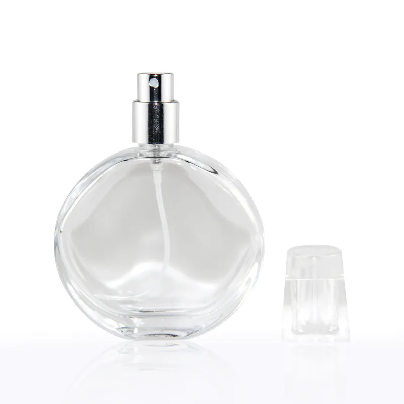 Hot Style 100ml Empty Perfume Bottle Round Transparent Parfum Bottle Spray Glass Bottle