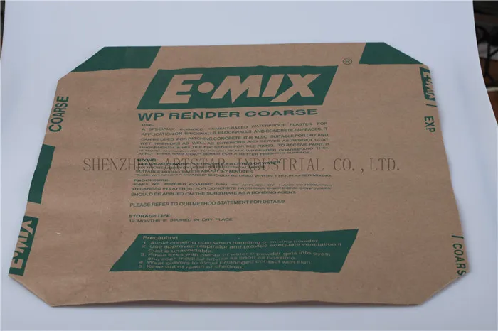 Industry Usage Kraft Paper Valve Bag Paper Packing