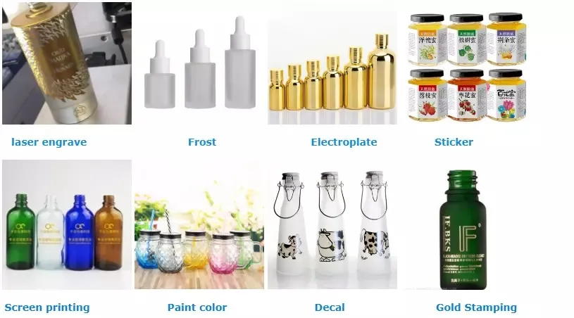 Kitchen Storage Container Clear Glass Canister Food Jar with Plastic Cap