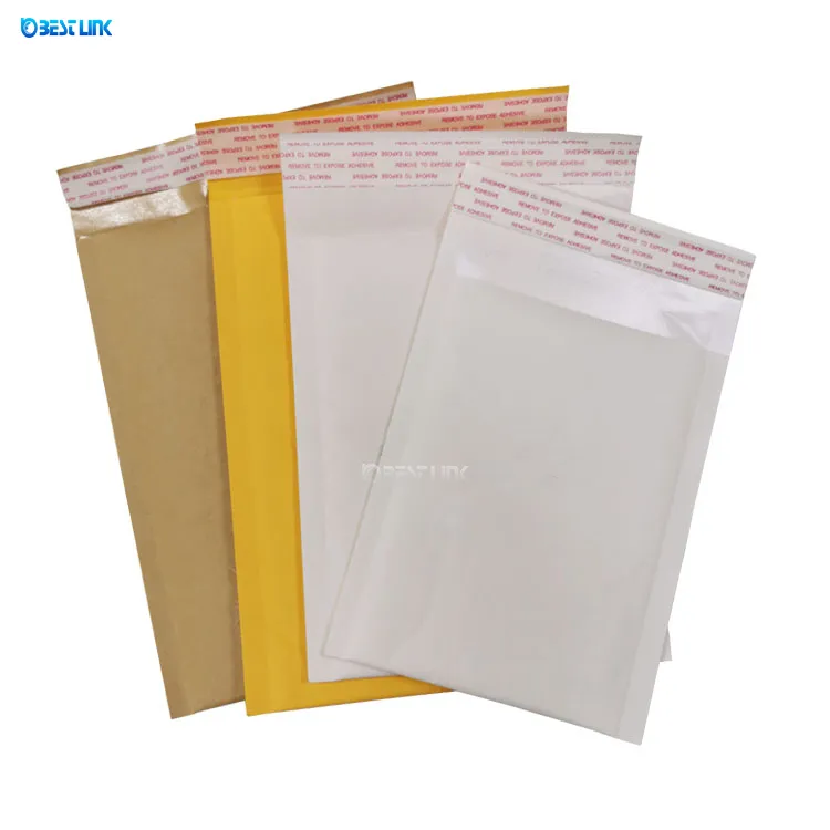 Kraft Bubble Mailing Envelopes Biodegradable Shock Resistance Printed Padded Mailers PE Bubble Bags for Packing Cosmetics