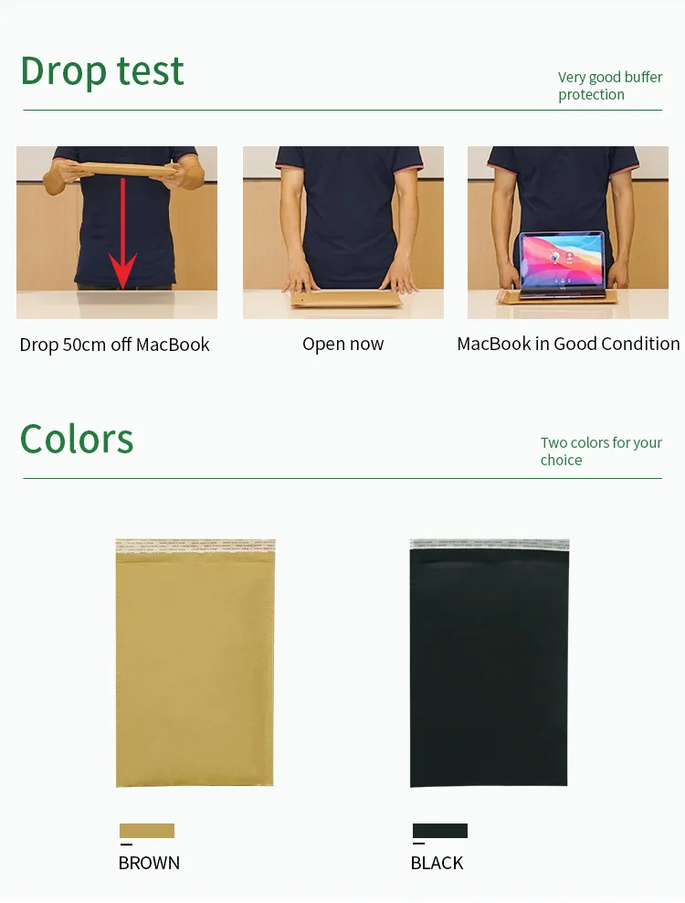 Kraft Paper Bubble Envelope Bag Thick and Strong Shock-Proof and Pressure-Proof Express Packaging Bag