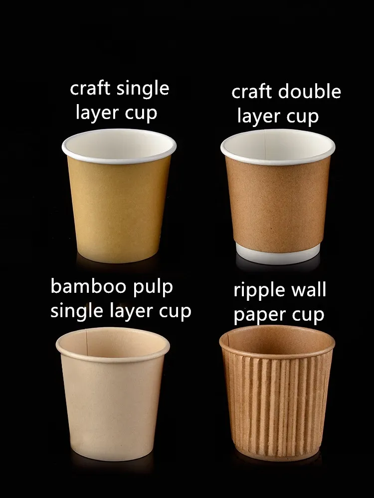 Kraft Paper Soup Cup Disposable Meal Prep Containers Food Packaging Takeout Bowl