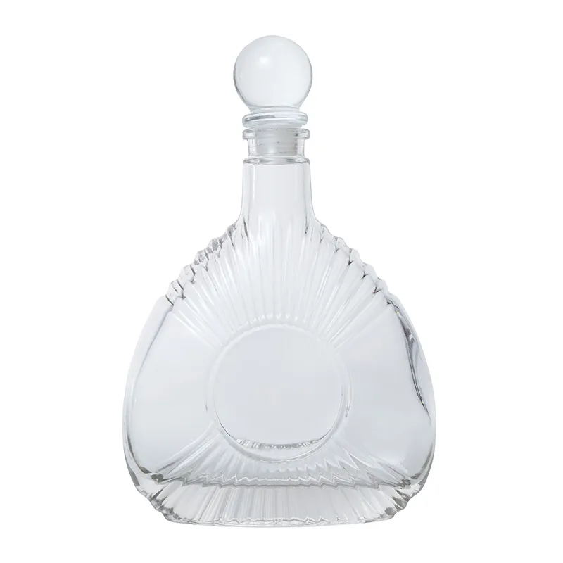 Liquor Glass Bottle Wine Packaging High Quality Fancy Shaped Glass Bottle for Whisky Vodka Spirit 500ml