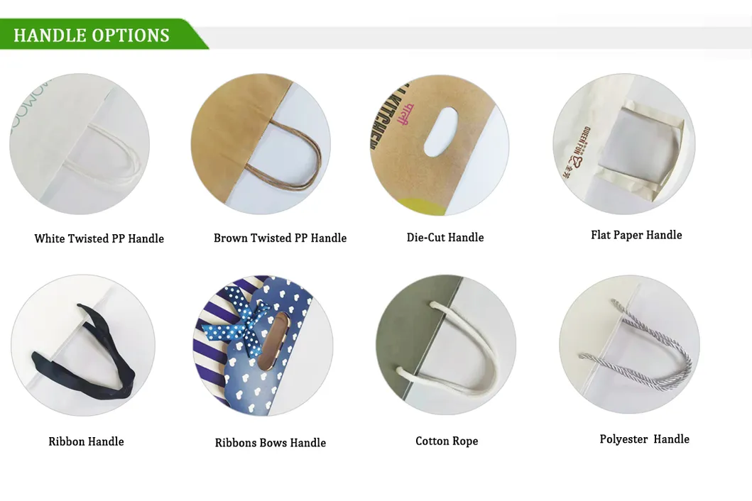 Manufacturer Handle Rope White Kraft Takeaway Eco Paper Gift Bags