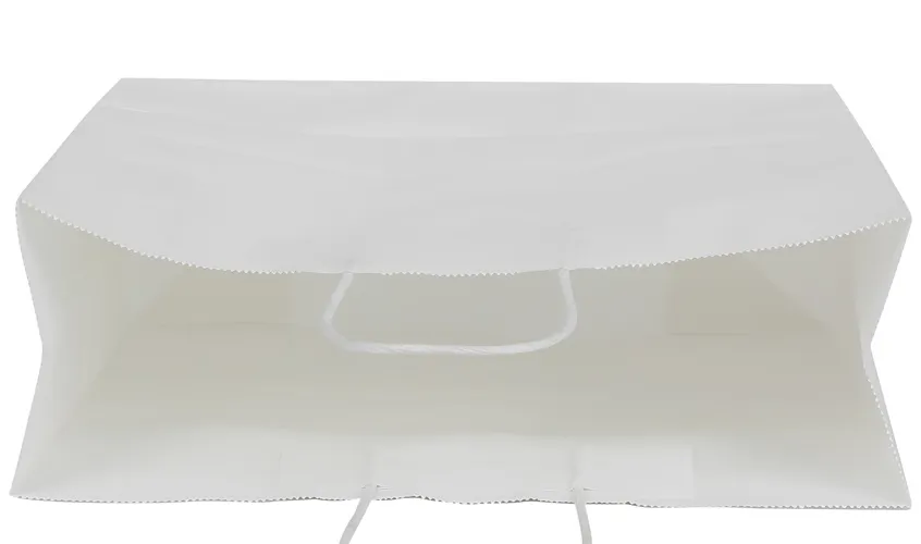 Manufacturer Handle Rope White Kraft Takeaway Eco Paper Gift Bags