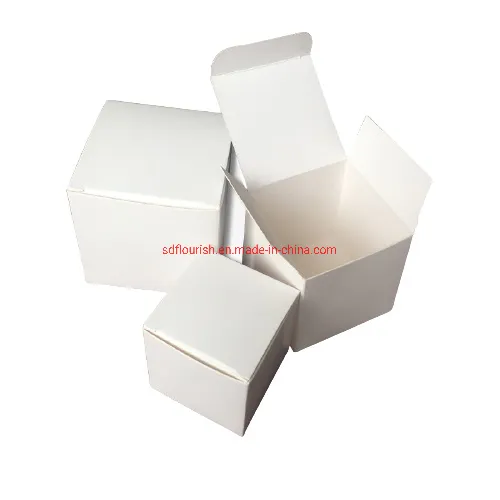 Matt Laminated 350g White Card Bath Bomb Packaging Box with PVC Window