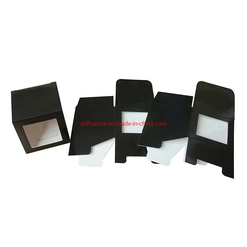Matt Laminated 350g White Card Bath Bomb Packaging Box with PVC Window