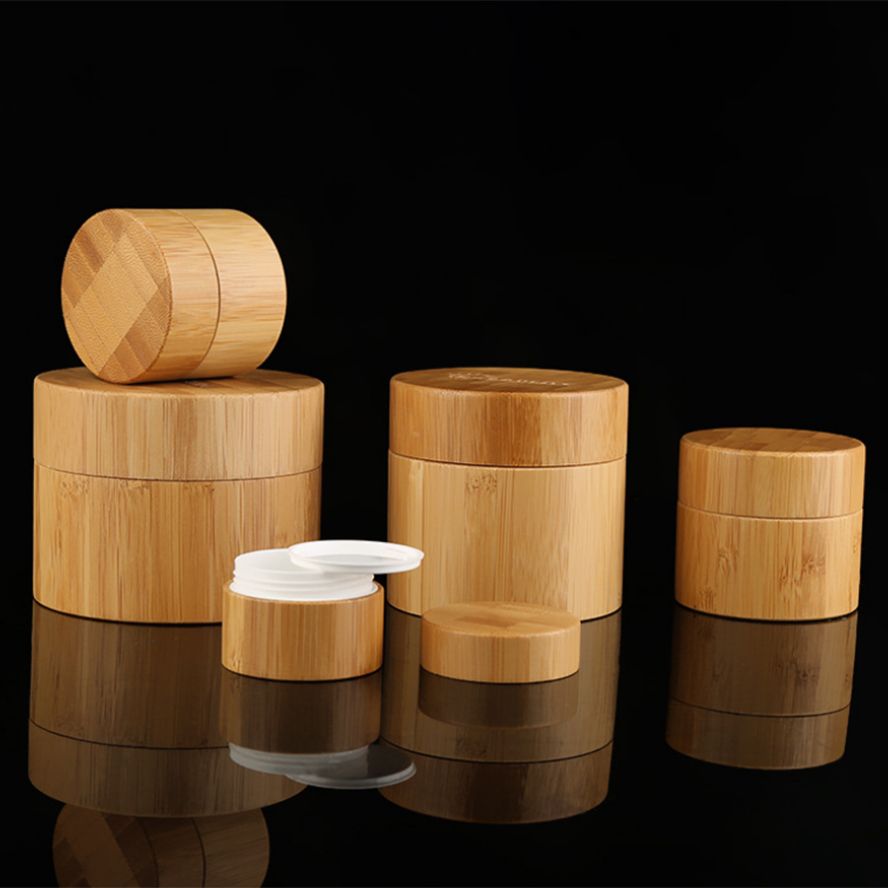 New Eco-Friendly Bamboo Wooden Cream Jar And Bottle For Cosmetic Packaging