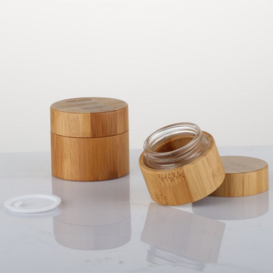 New Eco-Friendly Bamboo Wooden Cream Jar And Bottle For Cosmetic Packaging