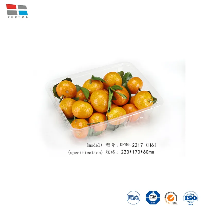 Pet Plastic Clear Tray Disposable Fresh Meat Vegetable Fruit Tray