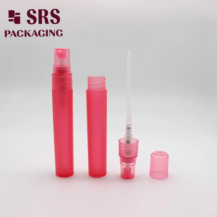 Pink Color 5ml 8ml 9ml 10ml Girl Perfume Recycled Refillable PP Plastic Spray Bottles