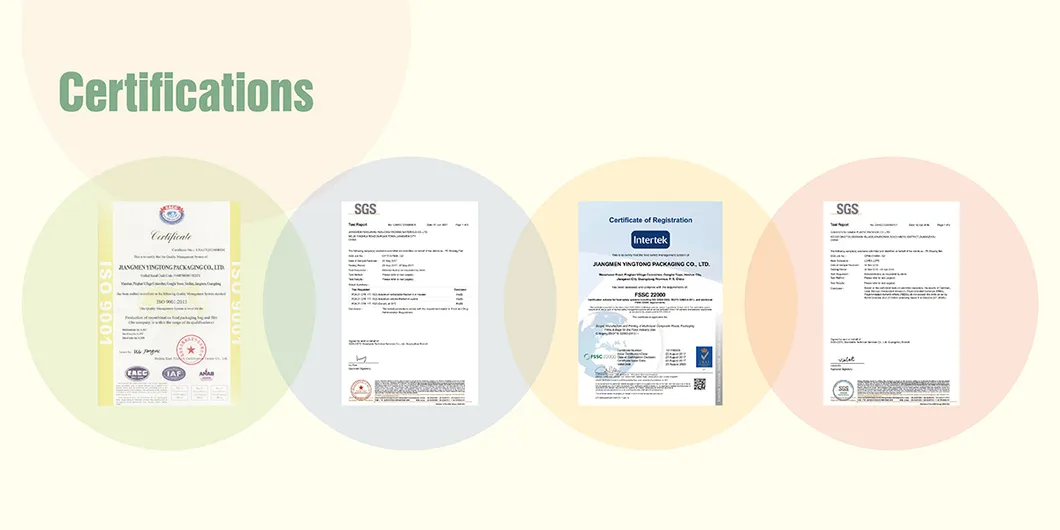 Plastic Food Stand up Zipper Pouches for Oatmeal Packaging