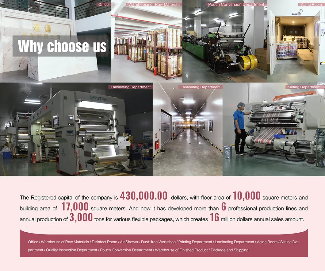 Plastic Food Stand up Zipper Pouches for Oatmeal Packaging