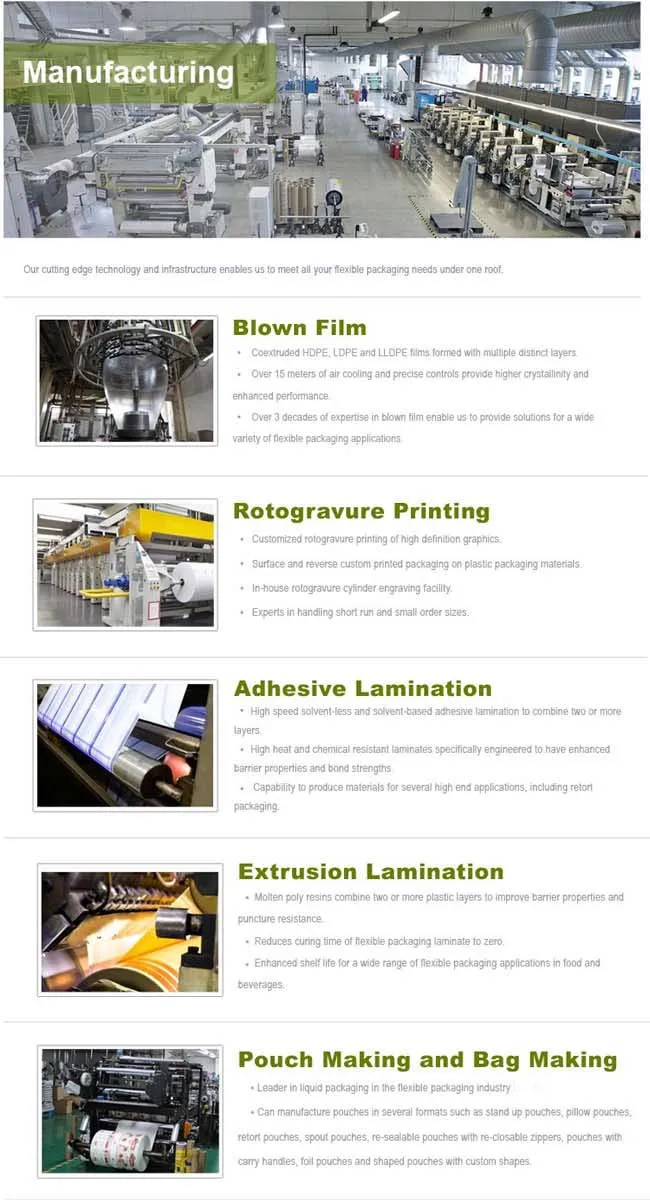 Plastic Packaging Bag for Cereal and Granola