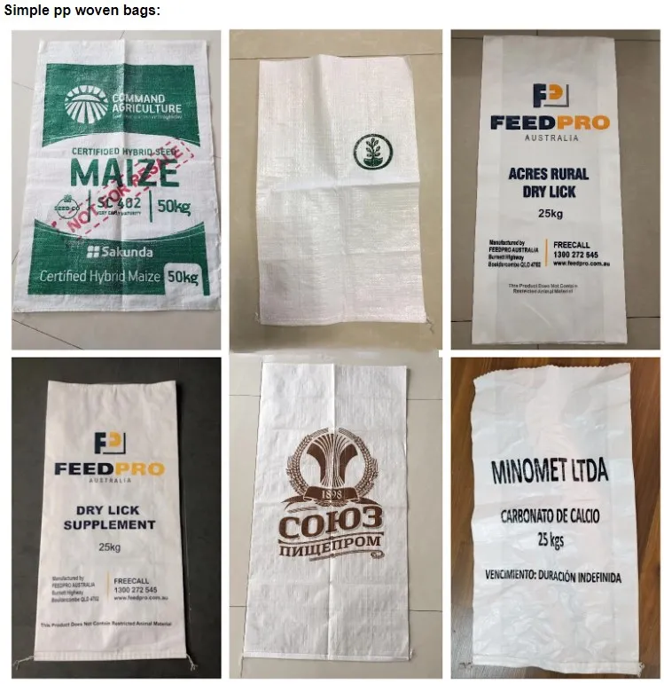 Polypropylene Bags 25kg 50kg Laminated Woven Sacks BOPP Bags Packing Feed Seed Mineral Cement