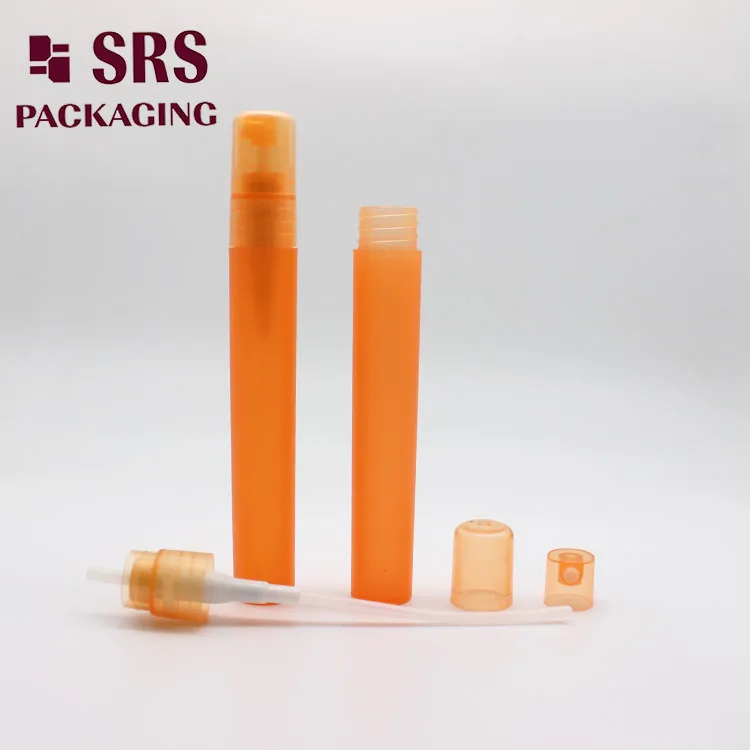 Provide Free Sample 9ml Orange Travel Spray Bottle Packaging Wholesale