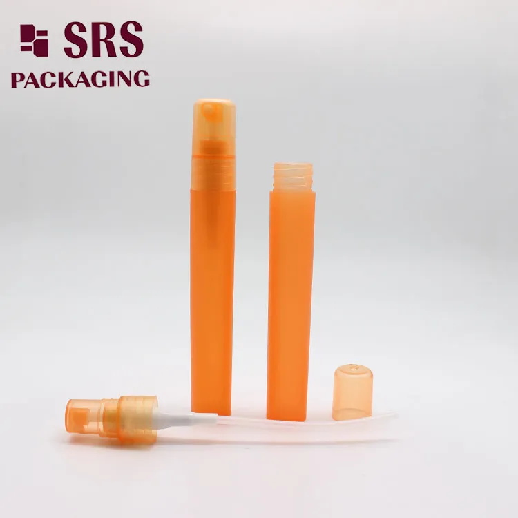 Provide Free Sample 9ml Orange Travel Spray Bottle Packaging Wholesale
