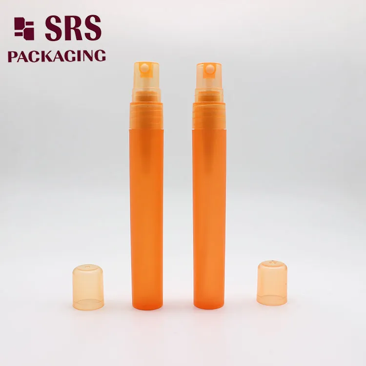Provide Free Sample 9ml Orange Travel Spray Bottle Packaging Wholesale