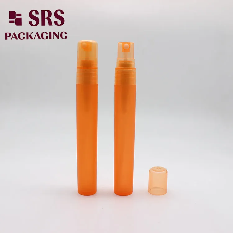 Provide Free Sample 9ml Orange Travel Spray Bottle Packaging Wholesale
