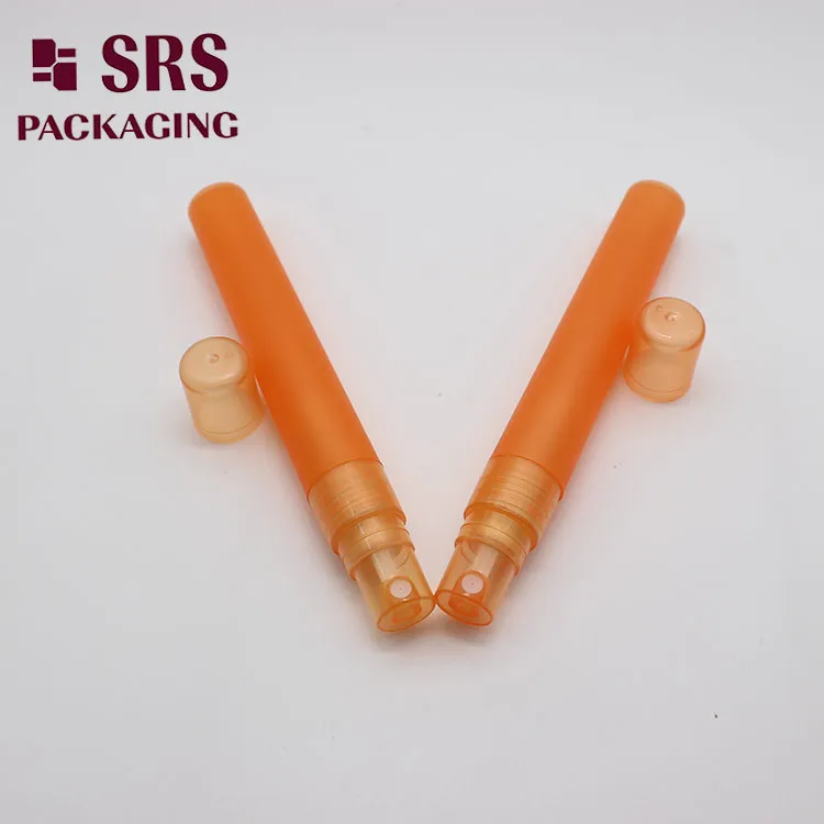 Provide Free Sample 9ml Orange Travel Spray Bottle Packaging Wholesale